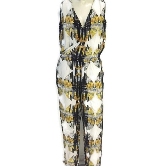 Rebecca Minkoff Pants - Rebecca Minkoff yellow Roses jumpsuit 6